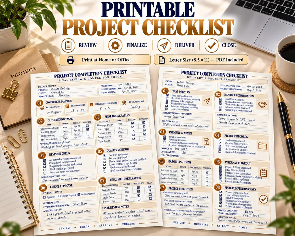 Multi-Page Project Completion Checklist — image 7 of 10